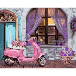 Wizardi Painting by Numbers Kit French Boutique 40x50 cm A088