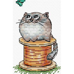 Cross stitch kit "Under close scrutiny" 9*6 cm SM-1260