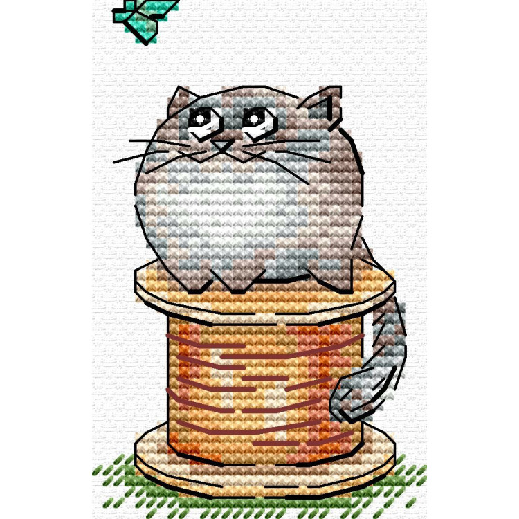 Cross stitch kit "Under close scrutiny" 9*6 cm SM-1260