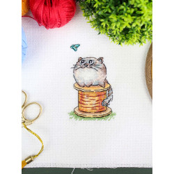 Cross stitch kit "Under close scrutiny" 9*6 cm SM-1260