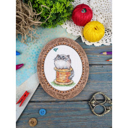 Cross stitch kit "Under close scrutiny" 9*6 cm SM-1260