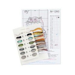 Cross stitch kit "Under close scrutiny" 9*6 cm SM-1260