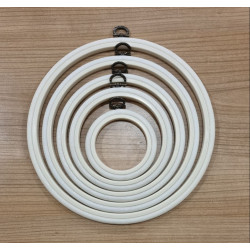 17 cm Round Flexi Hoop (white) 230-3WHT