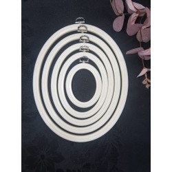 15,4x19 cm Oval Flexi Hoop (white) 230-8WHT