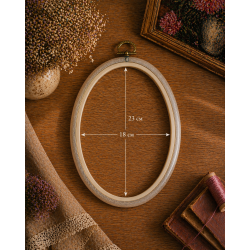 18x23 cm Oval Flexi Hoop (transparent) 230-9TRANSP