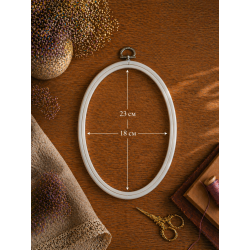 18x23 cm Oval Flexi Hoop (white) 230-9WHT
