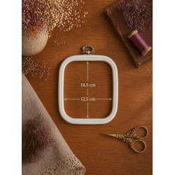 12,5x14,5 cm Square flexi hoop (white) 230-11WHT