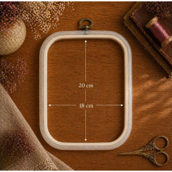 18x20 cm Square flexi hoop (transparent) 230-12TRANSP