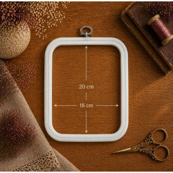 18x20 cm Square flexi hoop (white) 230-12WHT