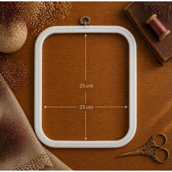 23x25 cm Square flexi hoop (white) 230-13WHT