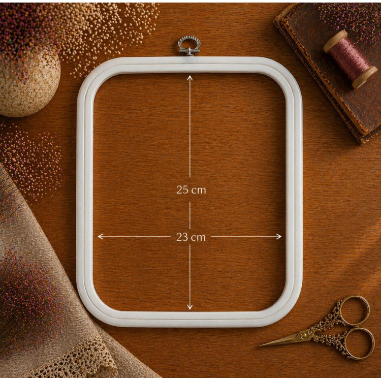 23x25 cm Square flexi hoop (white) 230-13WHT