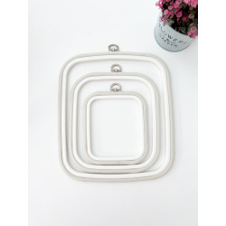 23x25 cm Square flexi hoop (white) 230-13WHT