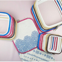 23x25 cm Square flexi hoop (white) 230-13WHT