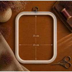 23x25 cm Square flexi hoop (transparent) 230-13TRANSP