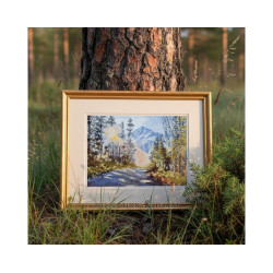 Kreuzstichsets "Waldweg zu den Bergen" 27*20 cm RTOM1081