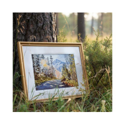 Kreuzstichsets "Waldweg zu den Bergen" 27*20 cm RTOM1081