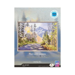 Kreuzstichsets "Waldweg zu den Bergen" 27*20 cm RTOM1081