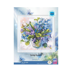 Наборы для вышивания крестиком "Весенний букет" 21,5*22 см RTOM1080