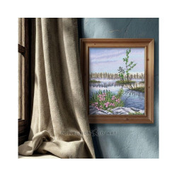 Kreuzstich-Set „Hochmoor-Heidelandschaft“ 21*25 cm RTOM1063