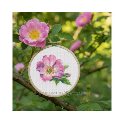 Kreuzstich-Set "Wilde Rose" 7,5*9 cm RTOEH383