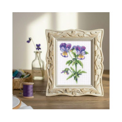 Cross-stitch kit "Violet" 8,5*12 cm RTOC451