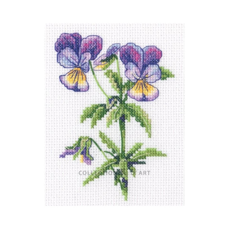 Cross-stitch kit "Violet" 8,5*12 cm RTOC451