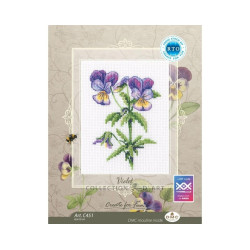 Cross-stitch kit "Violet" 8,5*12 cm RTOC451