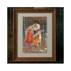 Cross-stitch kits "Fairytale Girl and Fawn" 24*36 cm RTOM1096