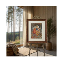 Cross-stitch kits "Fairytale Girl and Fawn" 24*36 cm RTOM1096