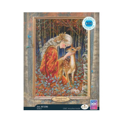 Cross-stitch kits "Fairytale Girl and Fawn" 24*36 cm RTOM1096