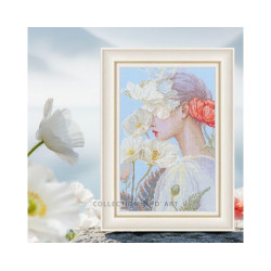 Kreuzstich-Kits "Dame mit Blume" 17,5*26 cm RTOM1094