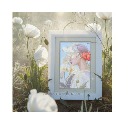 Kreuzstich-Kits "Dame mit Blume" 17,5*26 cm RTOM1094