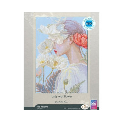 Kreuzstich-Kits "Dame mit Blume" 17,5*26 cm RTOM1094