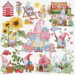 Cross Stitch Kit "The Story of the Gnomes" 30 x 30 cm SB7060
