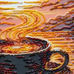 Mid-sized bead embroidery kit "Fragrant Coffee" 20 х 20 cm AAMB-144