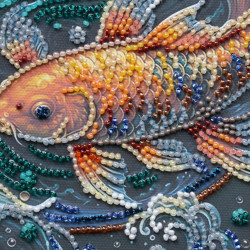 Mid-sized bead embroidery kit "Dancing among the waves" 20 х 20 cm AAMB-142