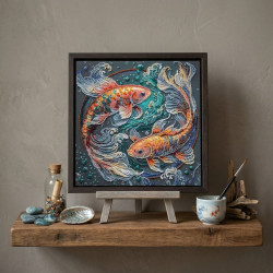 Mid-sized bead embroidery kit "Dancing among the waves" 20 х 20 cm AAMB-142