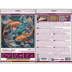 Mid-sized bead embroidery kit "Dancing among the waves" 20 х 20 cm AAMB-142