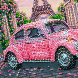 Vidutinio dydžio karoliukų siuvinėjimo rinkinys -La Vie en rose AAMB-141