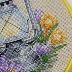 Cross-stitch kit "Spring saffron" 15 х 15 cm AAHM-097