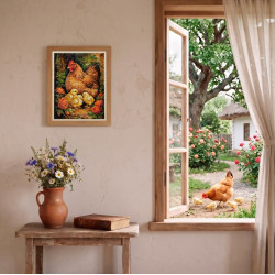 Cross-stitch kit "Hen in the Yard" 23 х 30 cm AAH-326