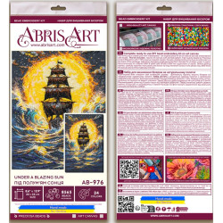 Main Bead Embroidery Kit "Under a Blazing Sun" 22 x 33 cm AAB-976