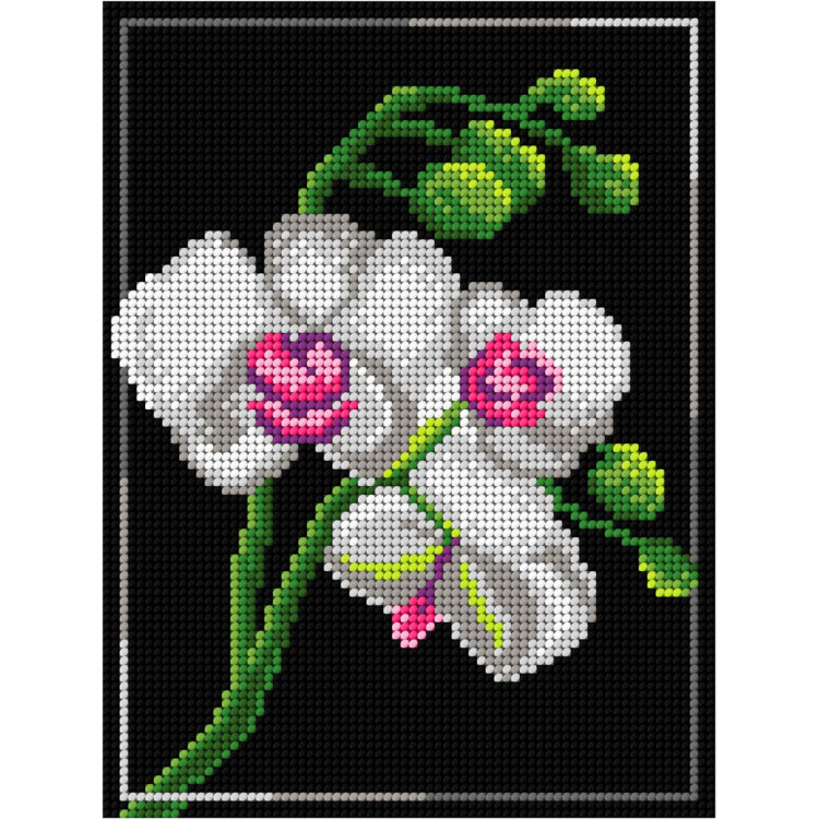 Cross stitch kit "Orchid" 16,5 x 22 cm SAM3010