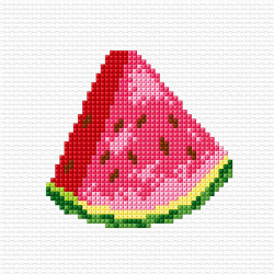 Cross stitch kit "Watermelon" 11 x 11 cm SA75007
