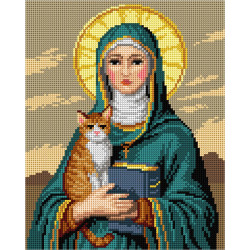 Printed Gobelin "Saint Gertrude" 24x30 cm SA3642