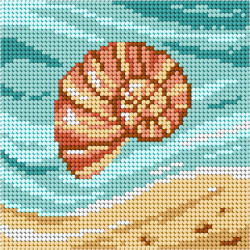 Printed Gobelin "Sea motifs - Shell" 15x15 cm SA3638