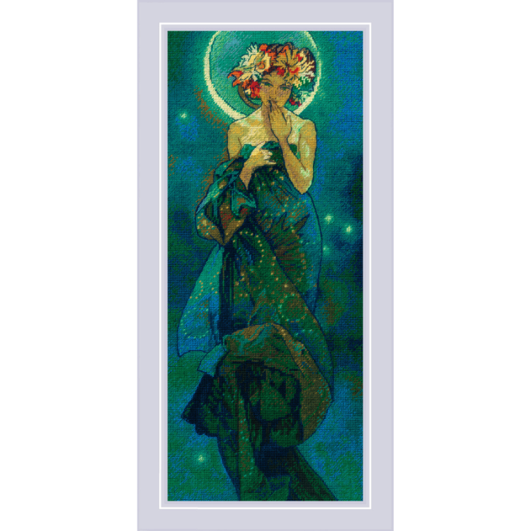 The Moon after A. Mucha's Artwork 20x48 cm SR2340