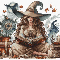 Cross stitch kit  "The Witche's Autumn'' AVA-P042