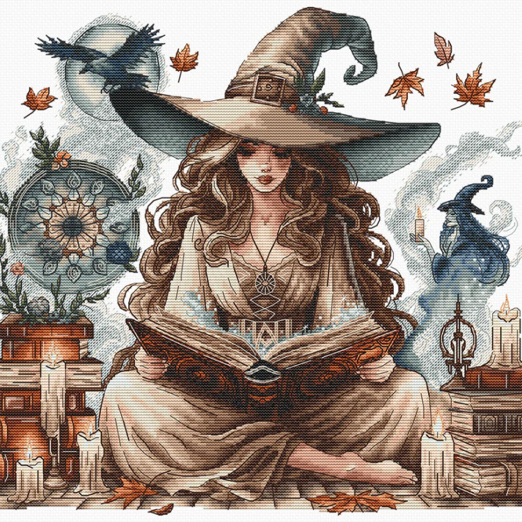 Cross stitch kit  "The Witche's Autumn'' AVA-P042