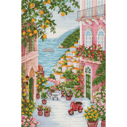 Cross Stitch Kit Positano,Italy 17.5x26 cm SBPK02